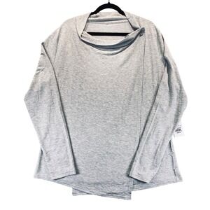 SHAPE ACTIVEWEAR Odyssey Wrap Heather Grey‎ Long Sleeve Athleisure XL
